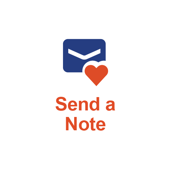 Send a note to a crew member to share your gratitude with them